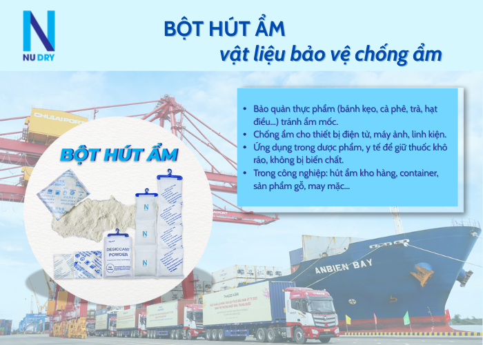 Bột hút ẩm bảo quản hàng hóa