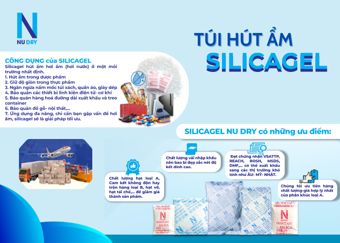 Các loại túi hút ẩm container