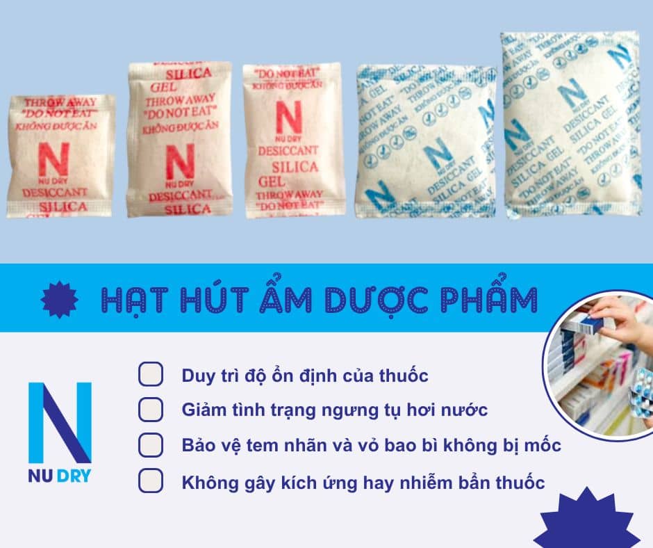 hat hut am duoc pham Hạt hút ẩm dược phẩm đạt tiêu chuẩn an toàn