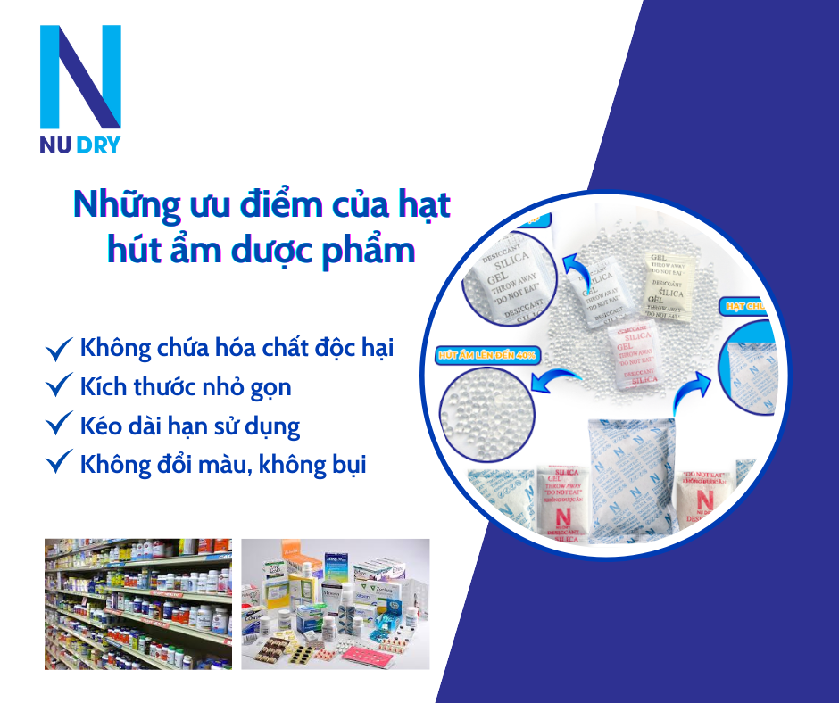 nhung uu diem cua hat hut am duoc pham Ưu điểm của hạt hút ẩm dược phẩm