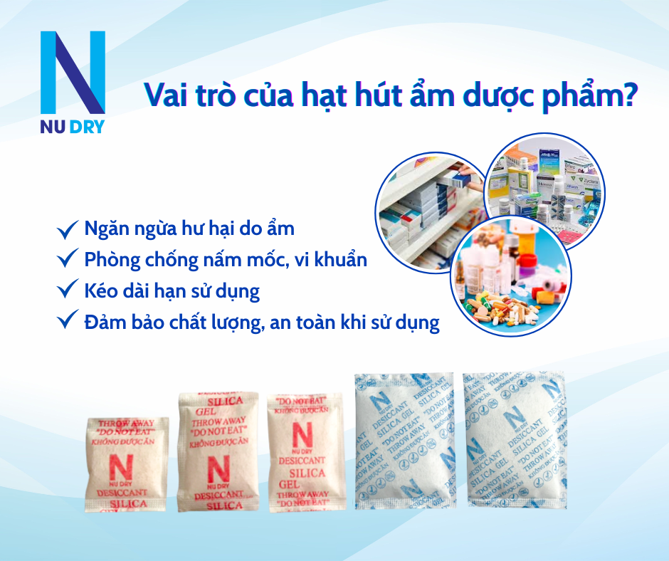 vai tro cua hat hut am duoc pham Vai trò của hạt hút ẩm dược phẩm