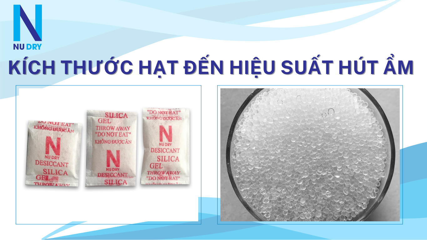 Kích thước hạt đến hiệu suất hút ẩm 
