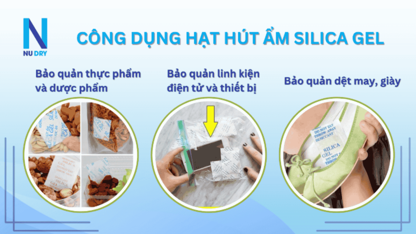 Công dụng hạt hút ẩm Silica Gel