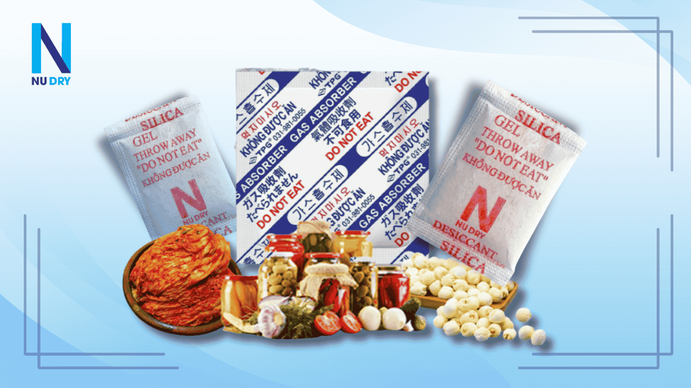 Gói hút ẩm cho thực phẩm an toàn.