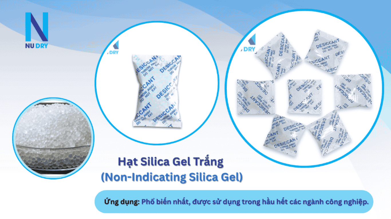 Hạt Silica Gel trắng (Non-Indicating Silica Gel)
