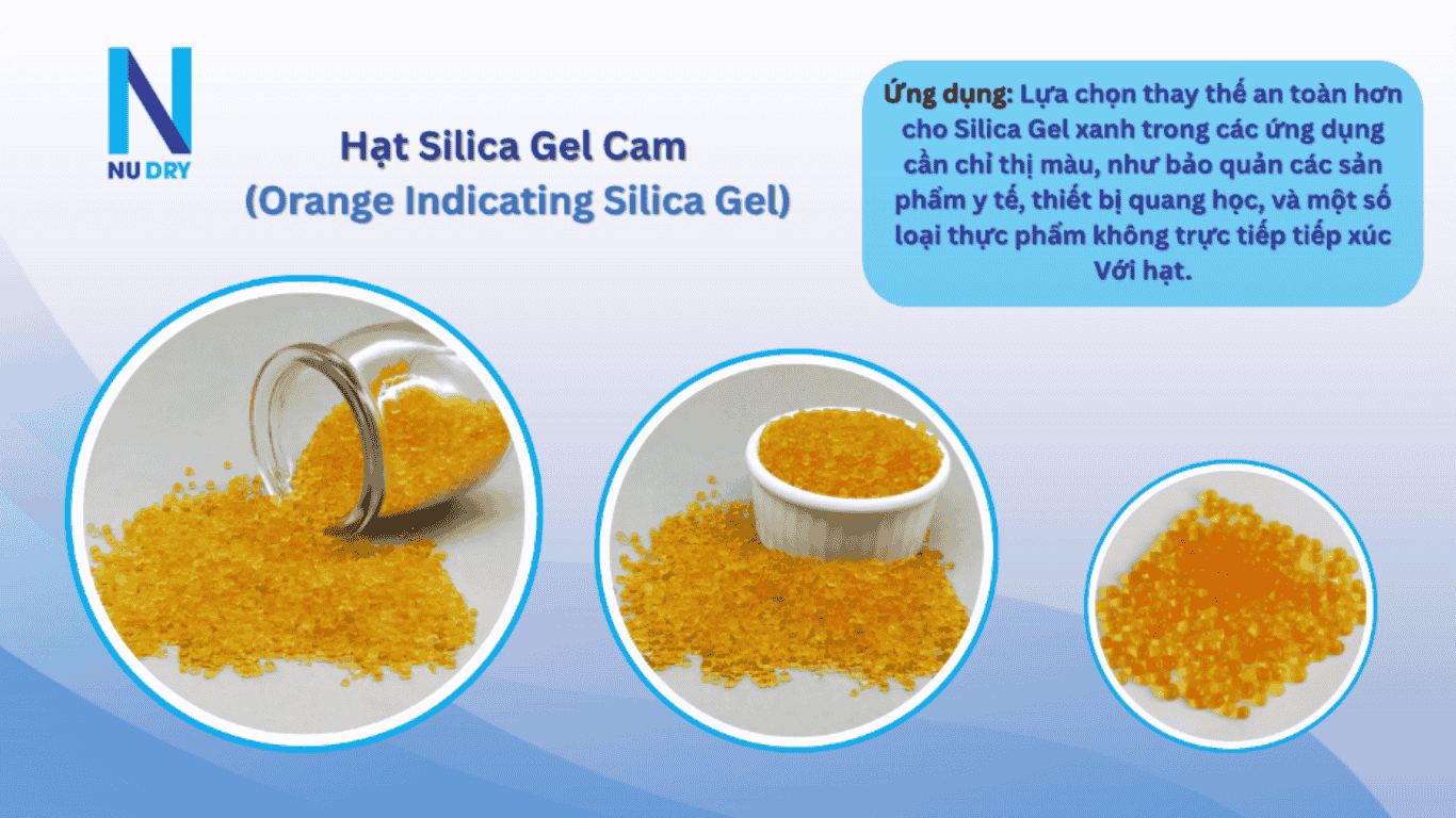 Hạt Silica Gel cam (Orange Indicating Silica Gel)