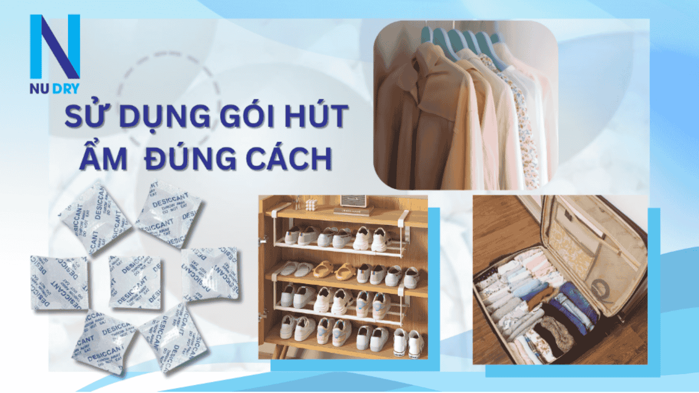 Sử dụng gói hút ấm đúng cách.