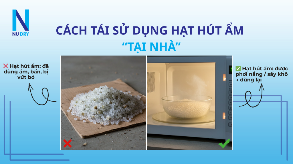 cach tai su dung hat hut am tai nha Cách tái sử dụng hạt hút ẩm tại nhà