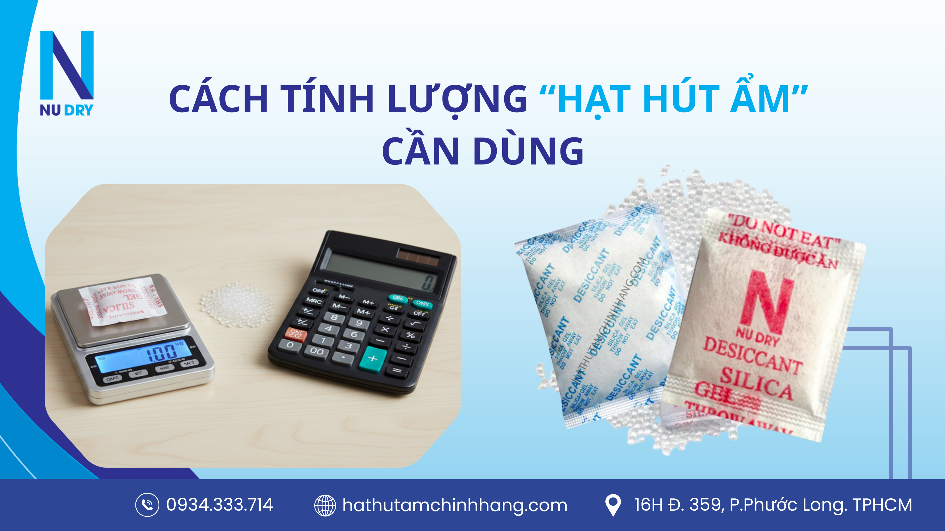 Cách tính lượng hạt hút ẩm cần dùng