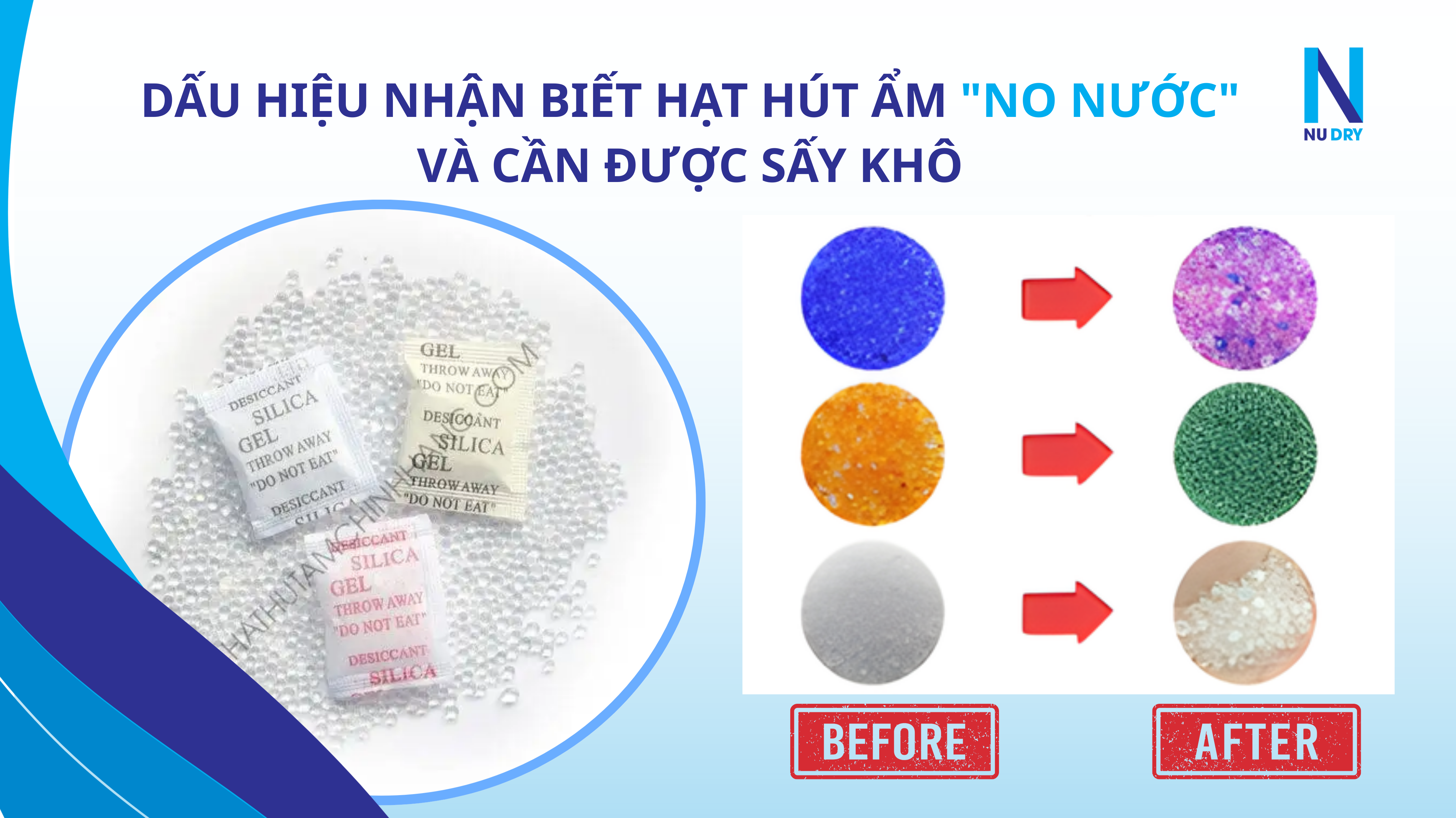dau hieu nhan biet hat hut am no nuoc Dấu hiệu nhận biết hạt hút ẩm no nước