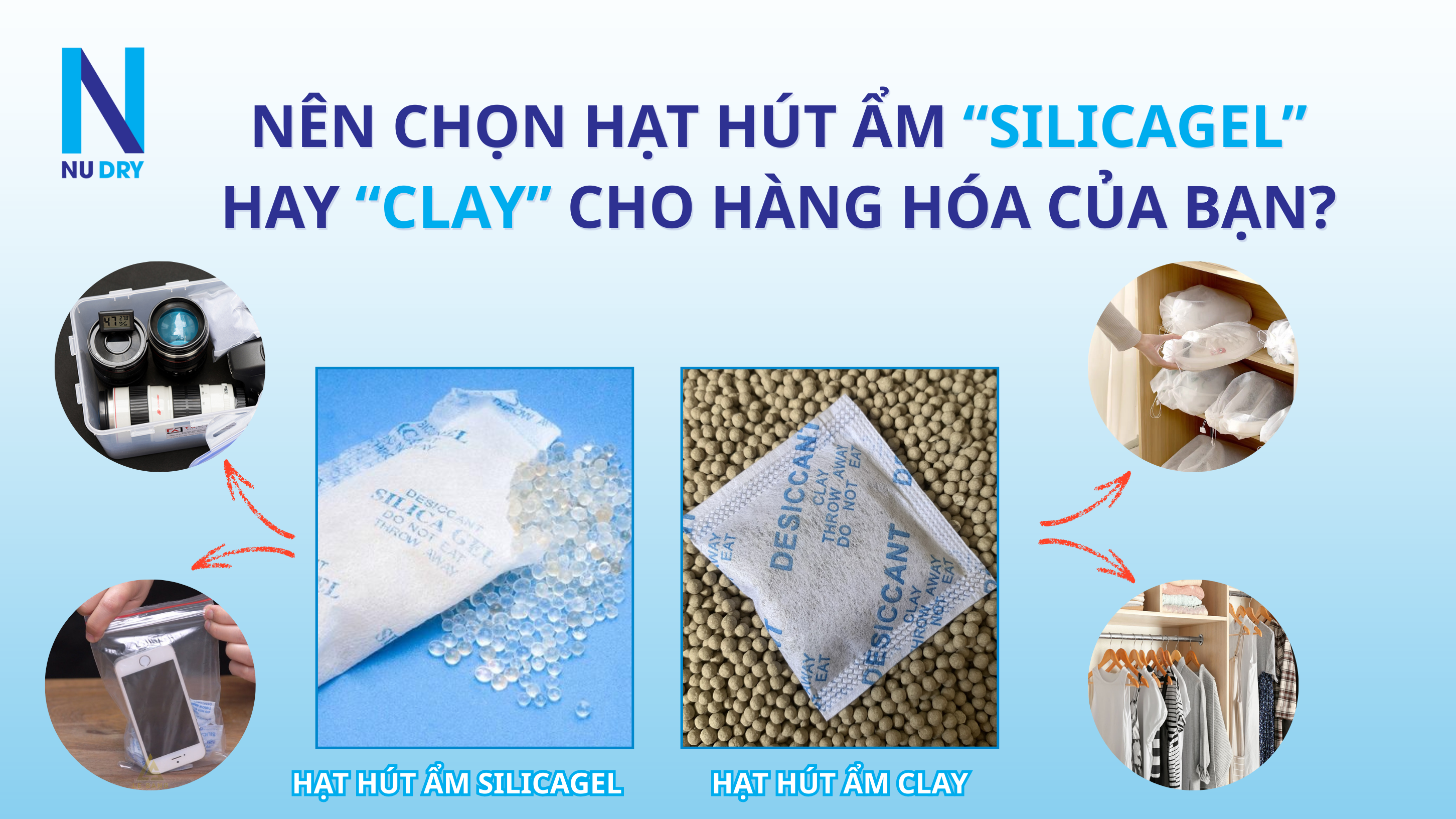 Nên chọn hạt hút ẩm nào cho hàng hóa