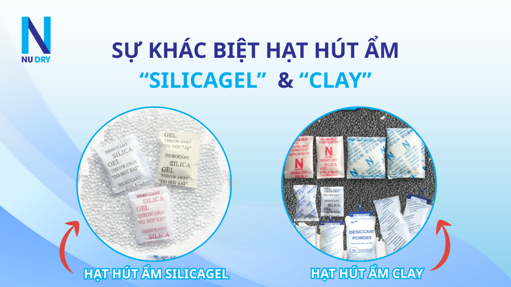 su khac biet hat hut am silicagel clay Sự khác biệt hạt hút ẩm