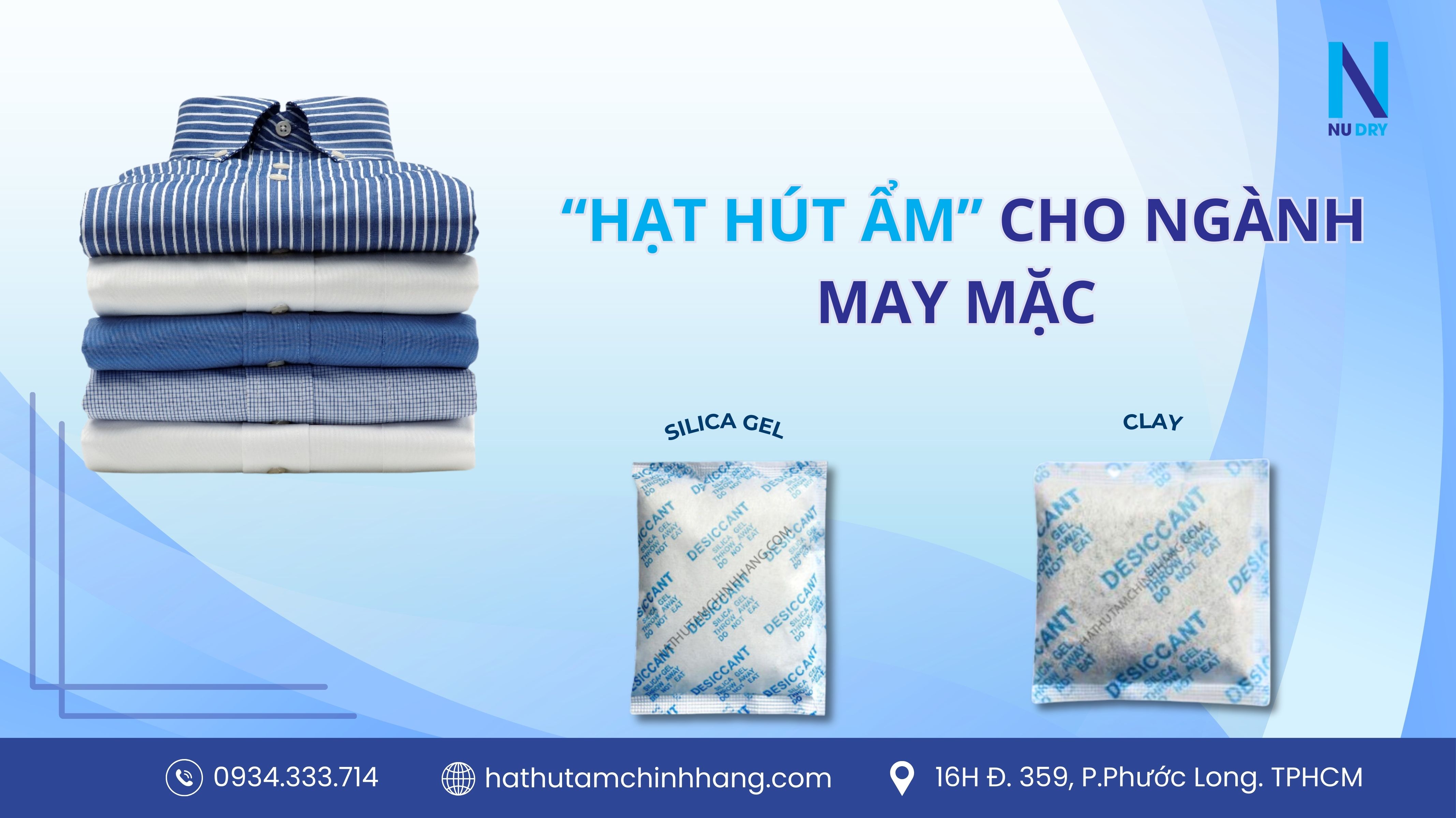 Hạt hút ẩm cho ngành may mặc 