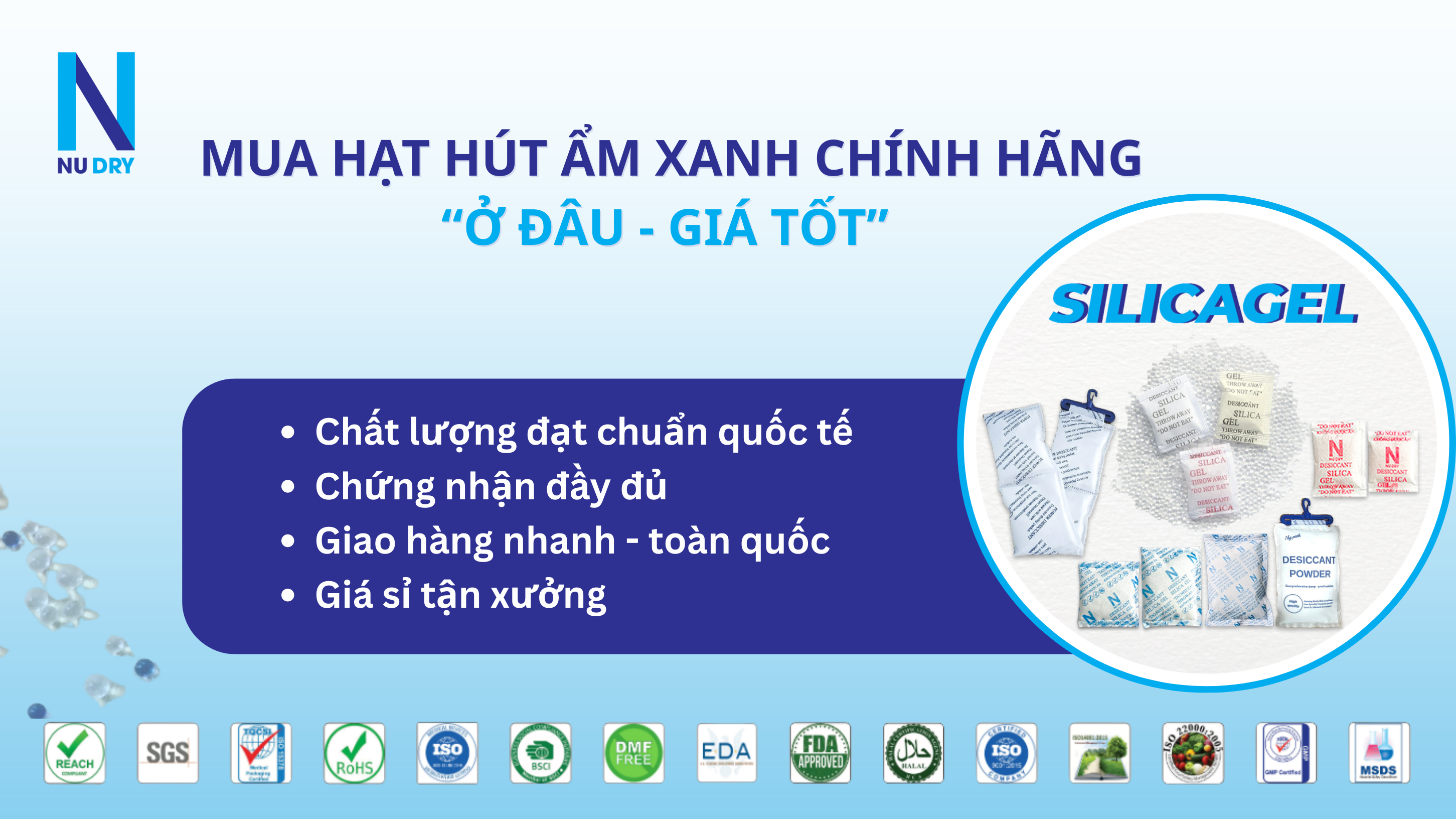 Mua hạt hút ẩm xanh chính hãng