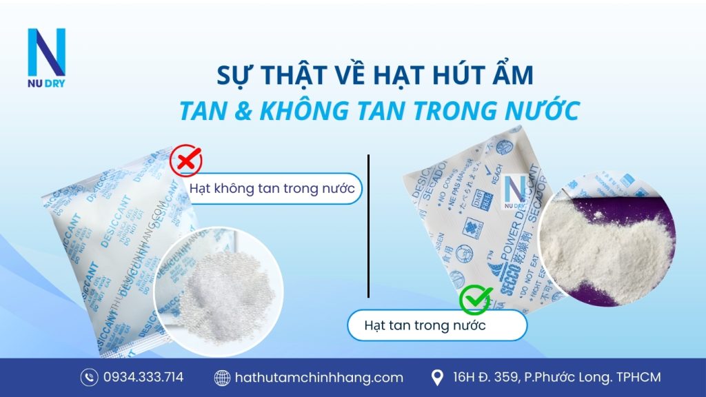 su that ve hat hut am tan khong tan trong nuoc Sự thật về hạt hút ẩm tan và không tan trong nước