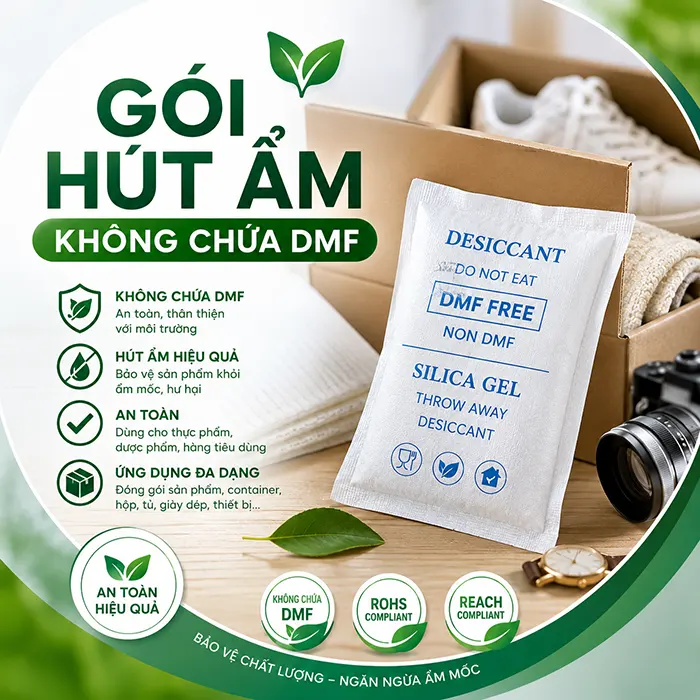 Gói hút ẩm Nu Dry không chưa DMF
