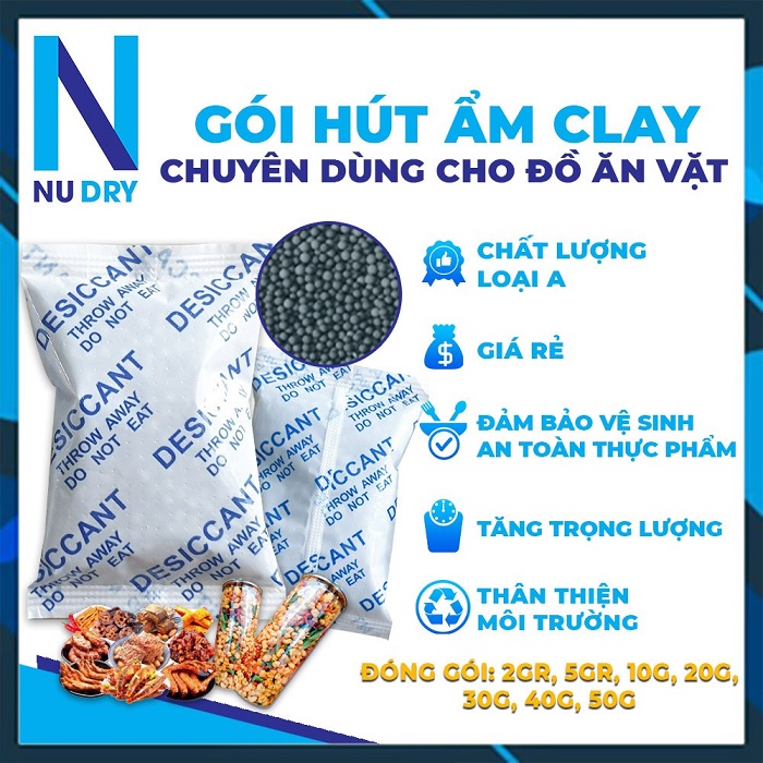 Gói hút ẩm Clay Gói hút ẩm Clay