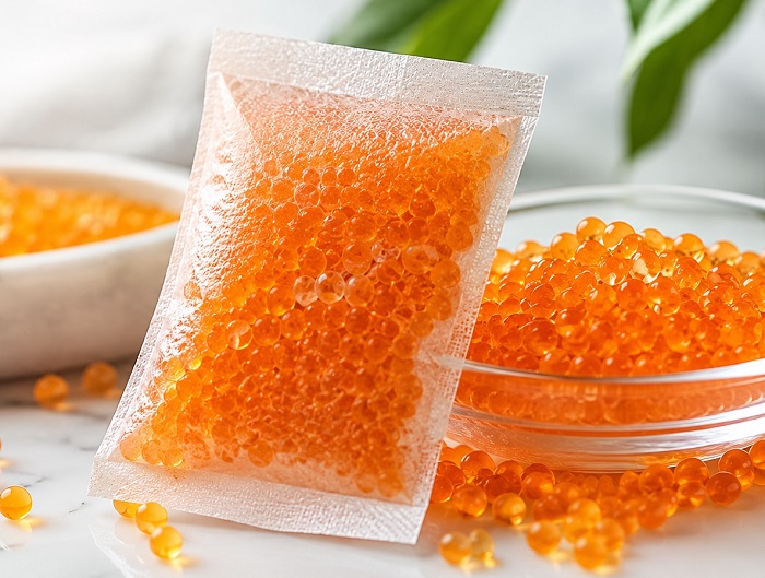 Gói hút ẩm Silica gel màu cam